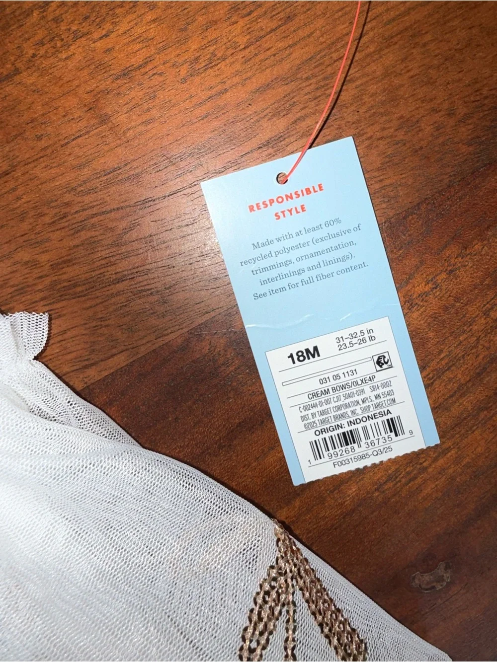 Old Navy Cream Bow Baby Skirt - 18M